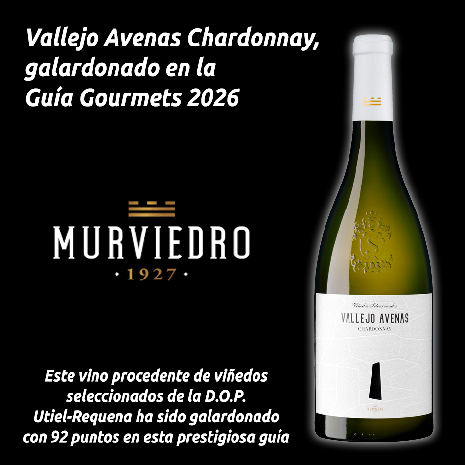 Vallejo Avenas Chardonnay, galardonado en la Guía Gourmets 2026